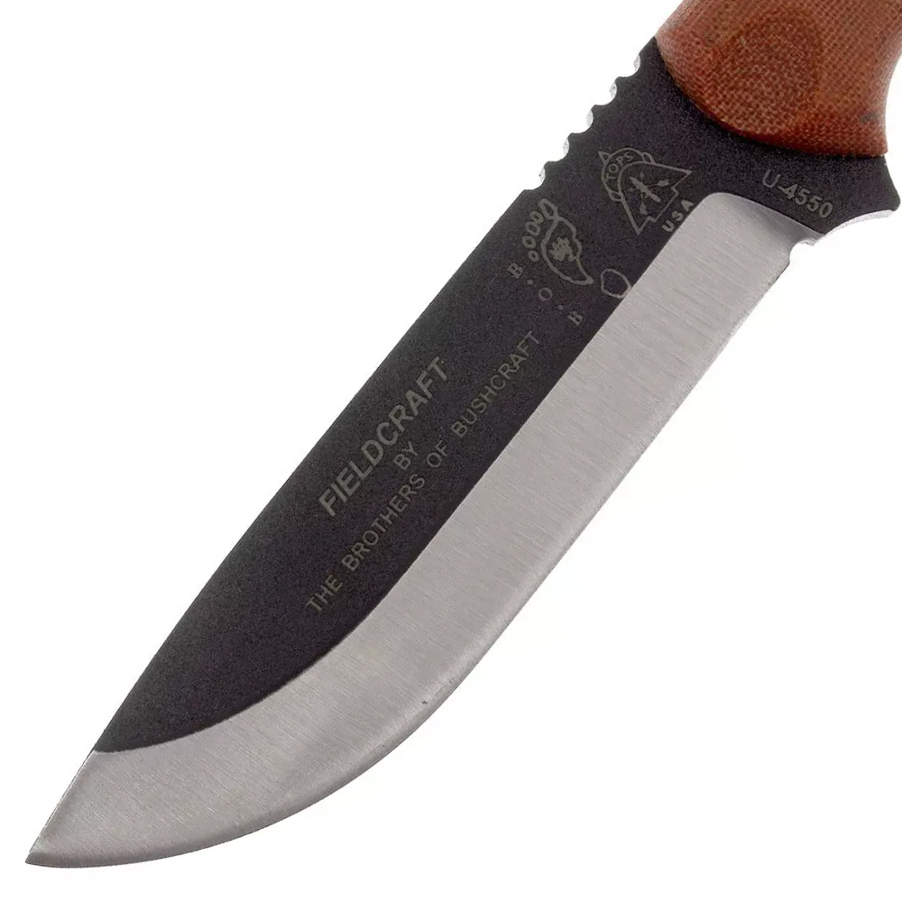 TOPS Fieldcraft BOB Brothers of Bushcraft Hunter 1095 Brown Micarta BROS-01 2