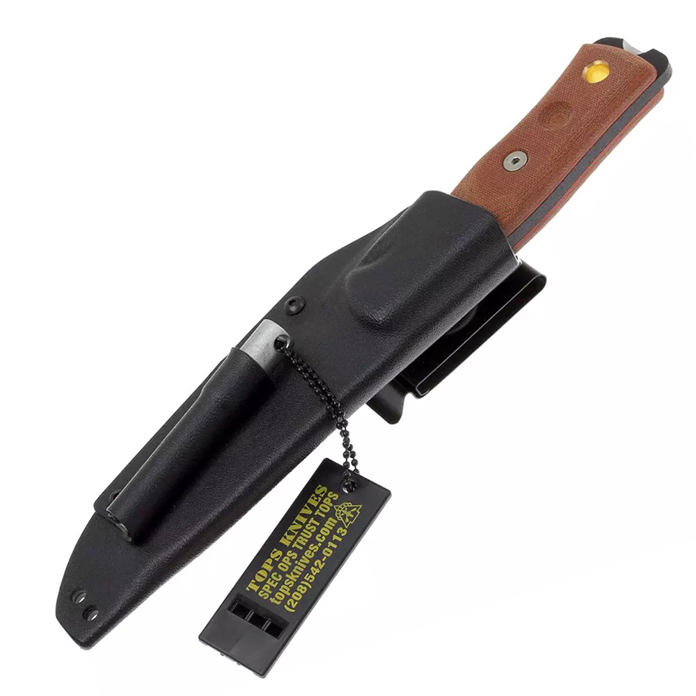 TOPS Fieldcraft BOB Brothers of Bushcraft Hunter 1095 Brown Micarta BROS-01 6