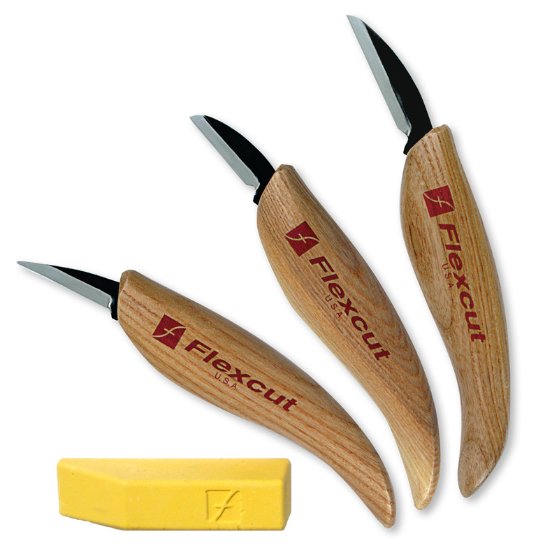 Flexcut KN500 3-Knife Starter Set Wood Carving Set 2