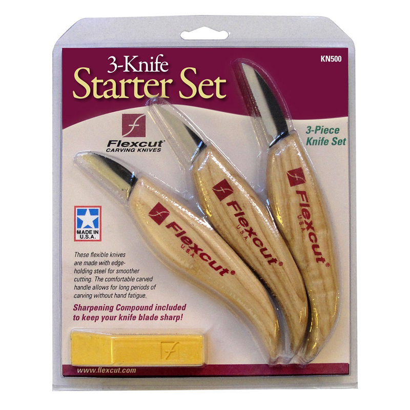 Flexcut KN500 3-Knife Starter Set Wood Carving Set 3