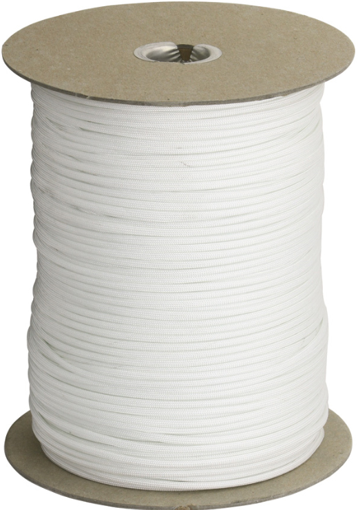 White Paracord Parachute cord (PARACORD550) 1 m 1