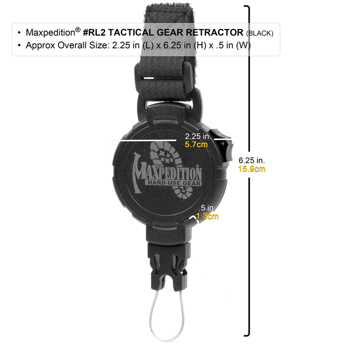 Maxpedition Tactical Gear Retractor - Large - Strap RL2 2