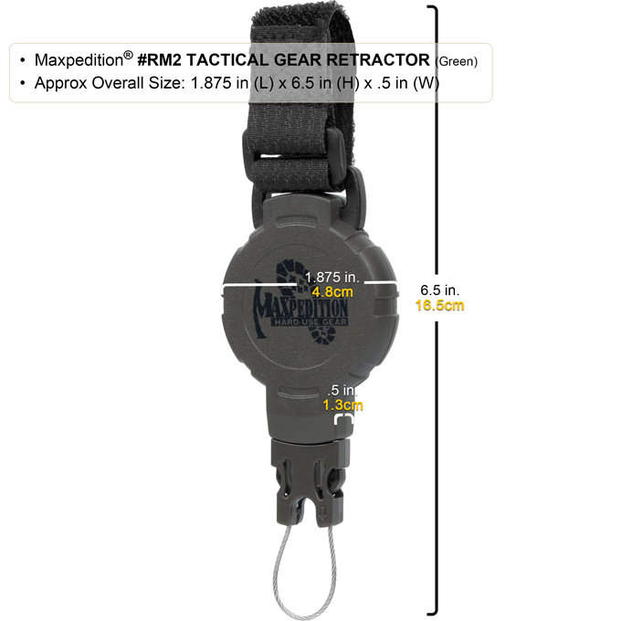 Maxpedition Tactical Gear Retractor - Medium - Strap RM2 2