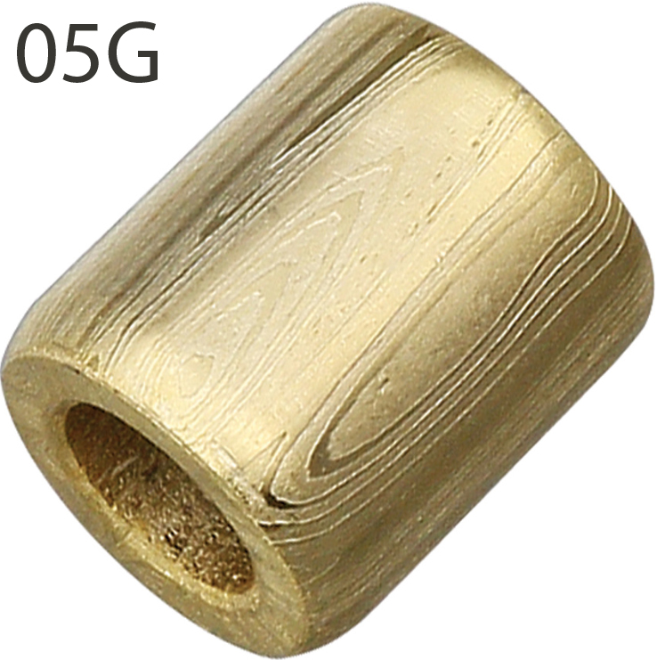 Grindworx Gold Plated Damascus Barrel Beads 4