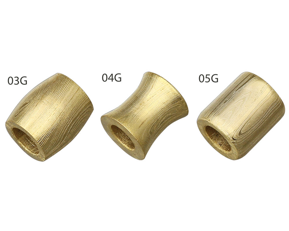 Grindworx Gold Plated Damascus Barrel Beads 1