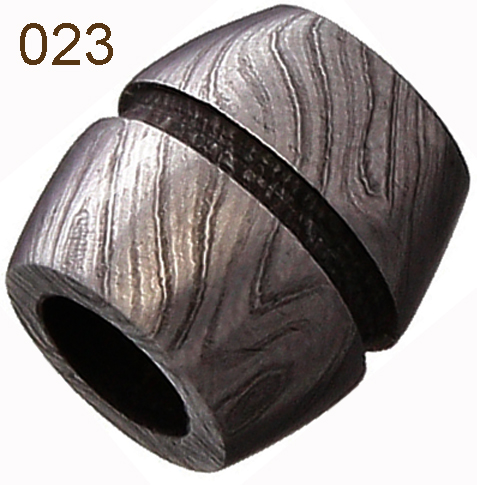 Grindworx Damascus Barrel Beads 4