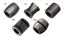 Grindworx Damascus Barrel Beads