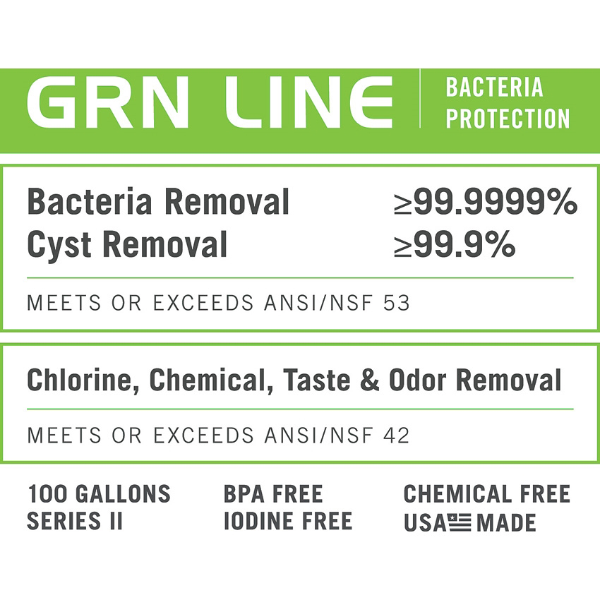 Aquamira Frontier™ Flow GRN Line Filtered Water Bottle 4