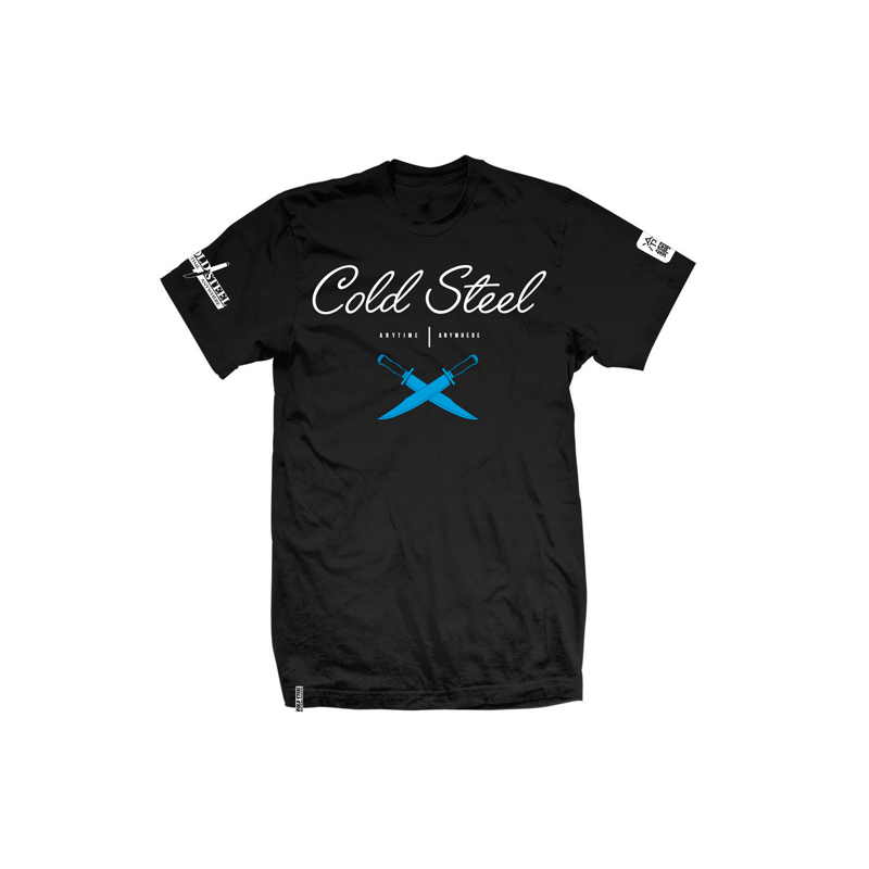 Cold Steel Cursive Black Tee Shirt 1