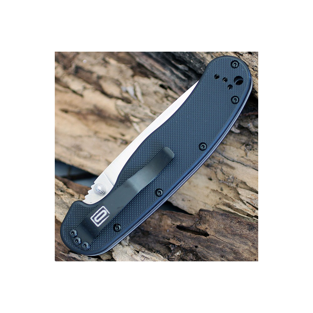 Ontario Rat 1 D2 Linerlock Black 8867 3