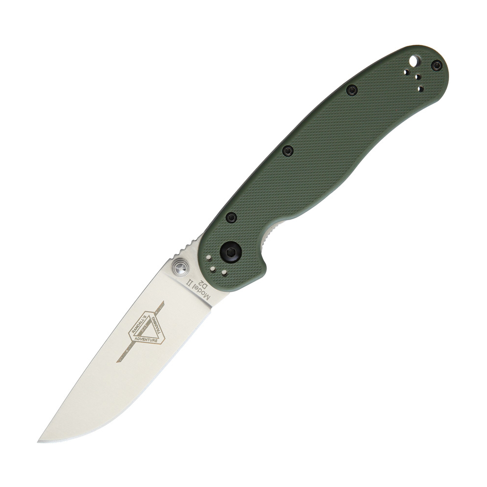 Ontario RAT 2 Linerlock D2 OD Green 8828OD 1