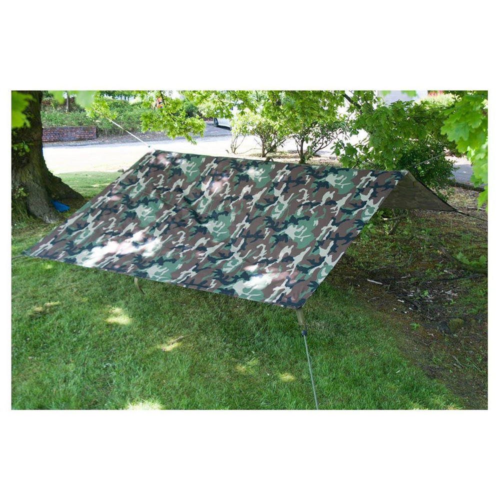 Mil-Tec Woodland Tarpaulin Camouflage Tarp 4