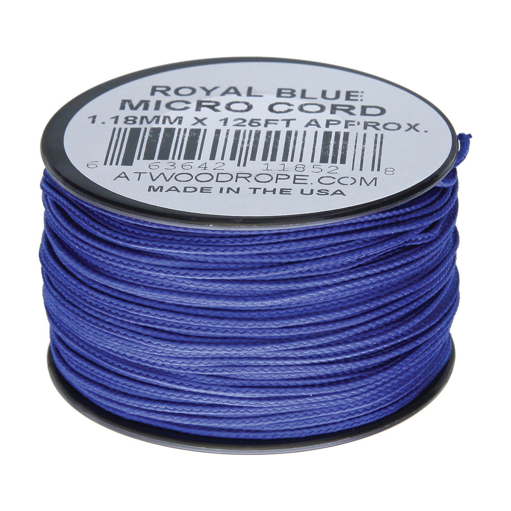 Atwood Rope Micro Cord 125 ft Royal Blue Braided Cord 1