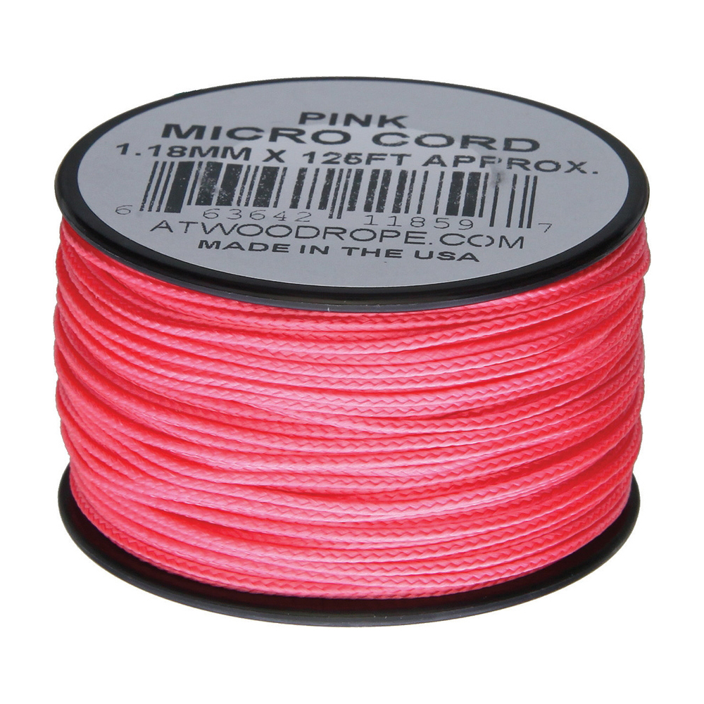 Braided Line Atwood Rope Micro Cord 125 ft Pink 1