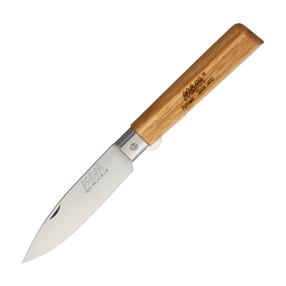 Mam Linerlock Drop Point Oak 2036A 1