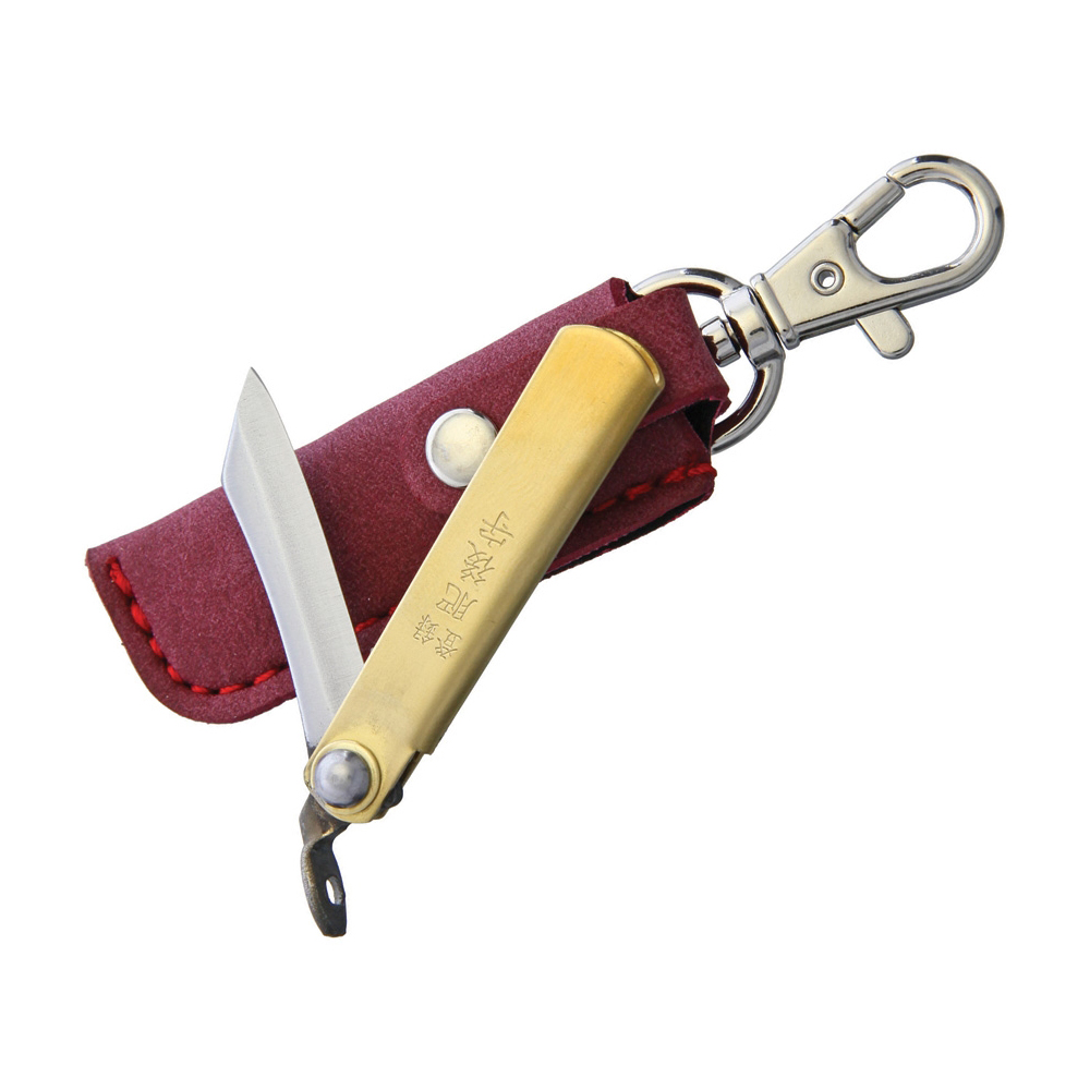 Higonokami SK Folder Brass Red Sheath 2