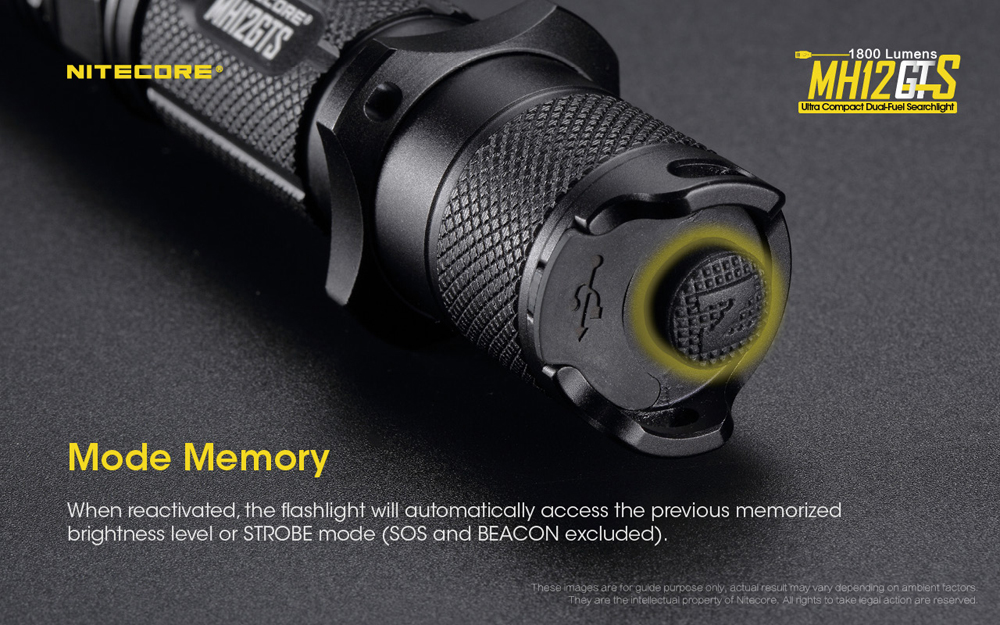 Nitecore Compact Dual-Fuel Search Light MH12GTS 13