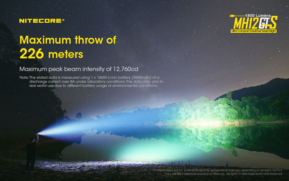 Nitecore Compact Dual-Fuel Search Light MH12GTS 4