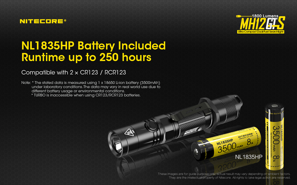 Nitecore Compact Dual-Fuel Search Light MH12GTS 5