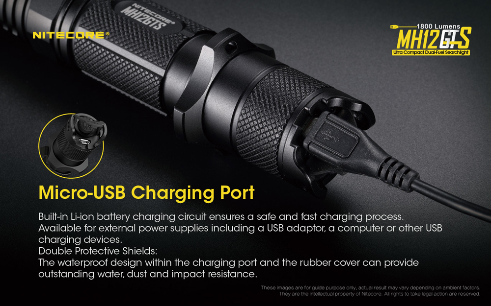 Nitecore Compact Dual-Fuel Search Light MH12GTS 6