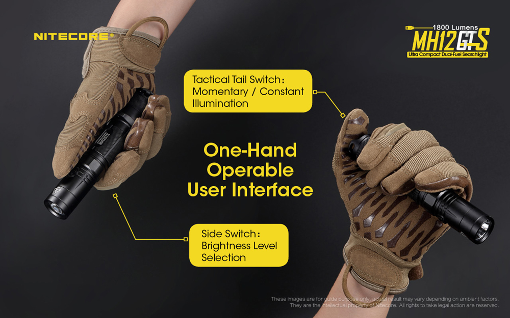 Nitecore Compact Dual-Fuel Search Light MH12GTS 10