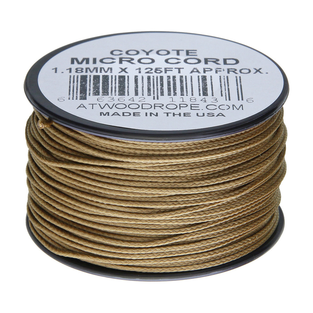 Atwood Rope Micro Cord 125 ft Coyote Braided Cord 1