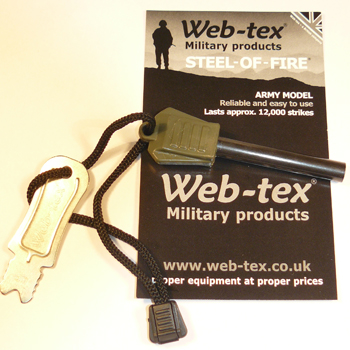 WEB-TEX STEEL-OF-FIRE ARMY Fire Starter 3