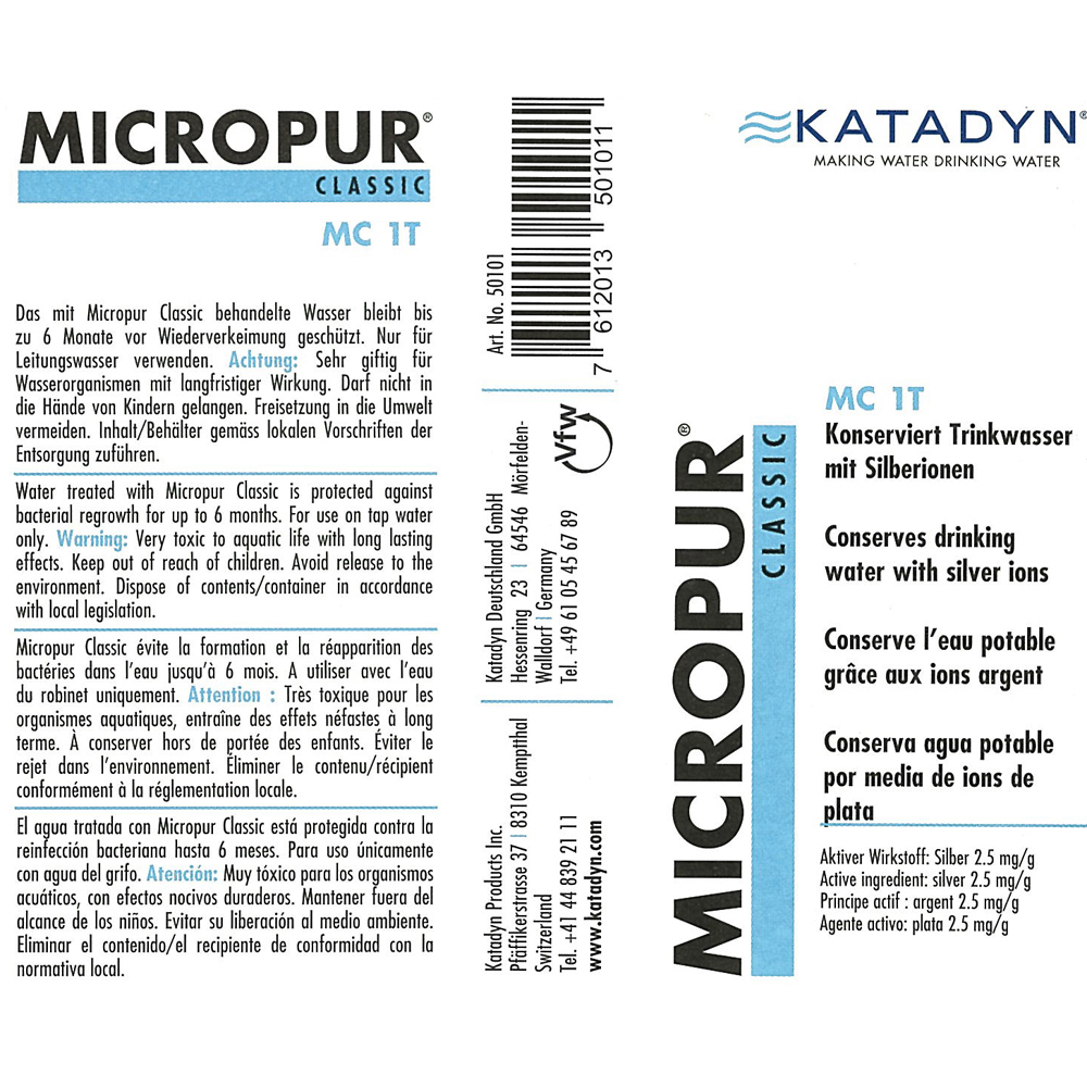 Katadyn Micropur Classic MC 1T Water Purification Tablets 2