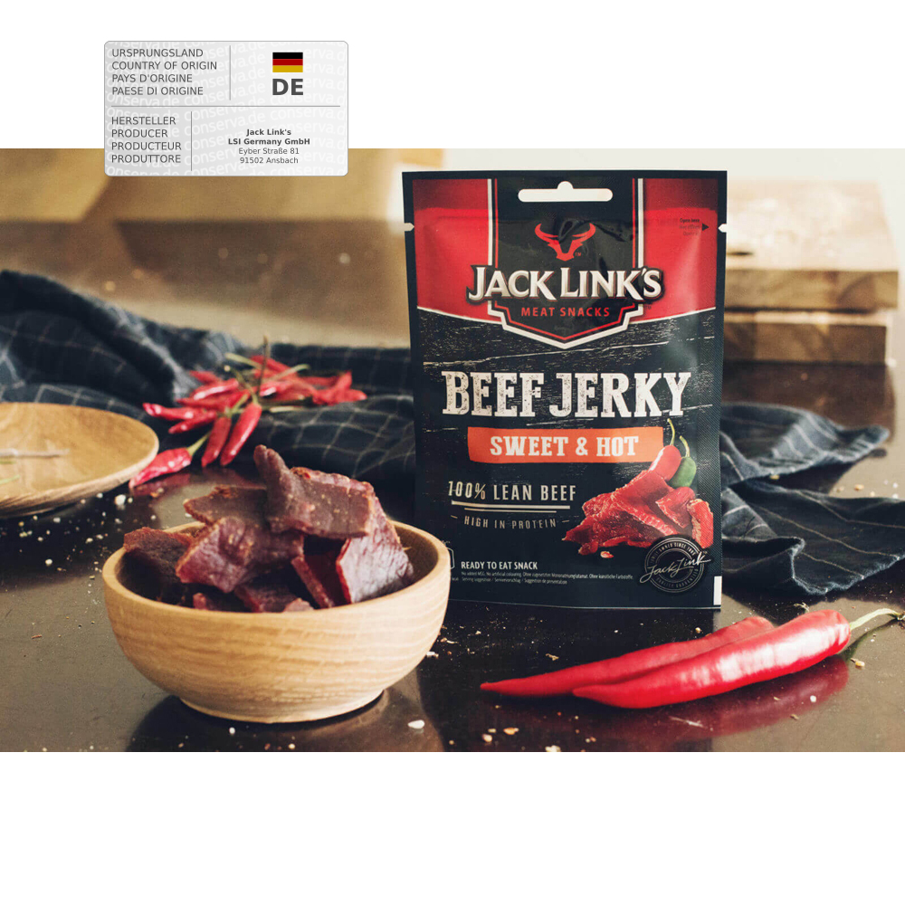 Jack Links Dried Beef Beef Jerky Sweet &amp; Hot 40 g 2