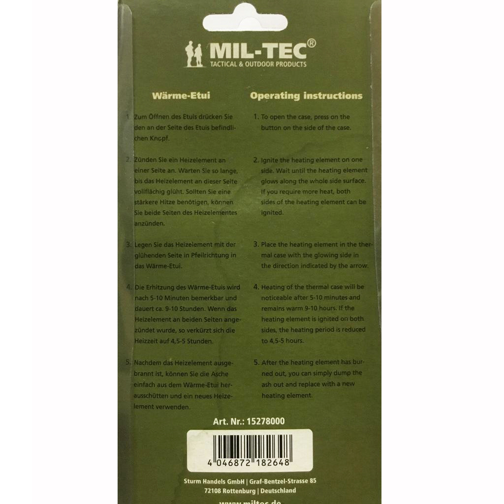 Mil-Tec Pocket Stove Pocket Handwarmer For Fuel Sticks 6