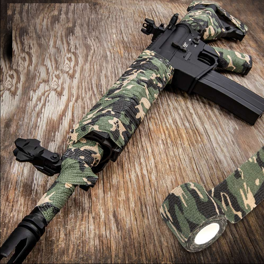 Mil-Tec Woodland Adhesive Tape Camouflage Concealment Wrap 2