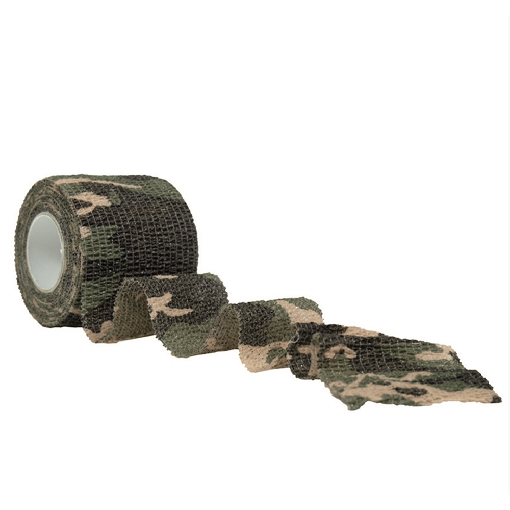 Mil-Tec Woodland Adhesive Tape Camouflage Concealment Wrap 1
