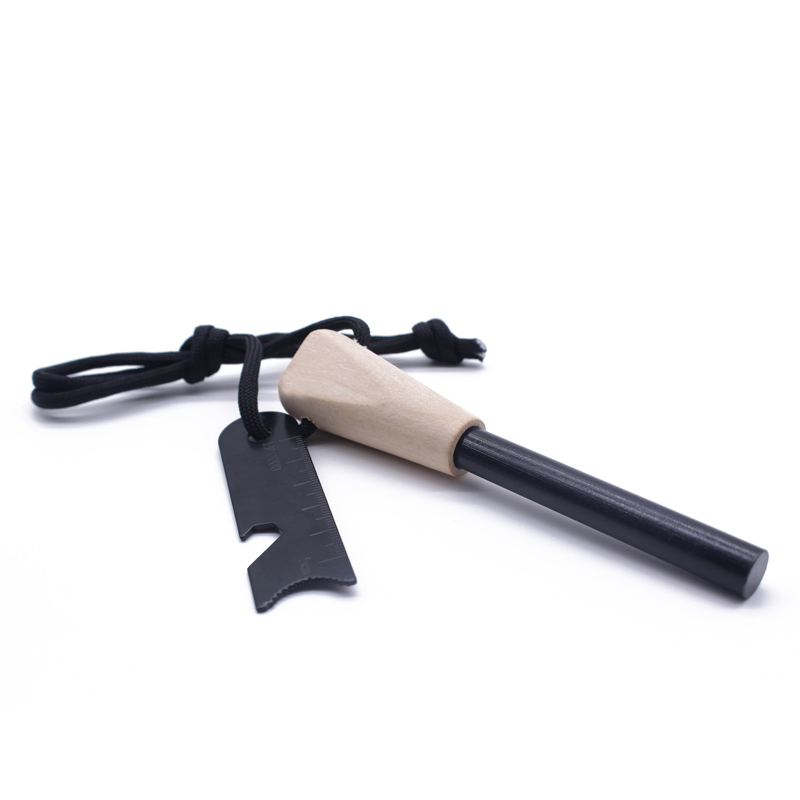 Ferro Rod 10x70 with Wooden Handle and Multi Striker 3