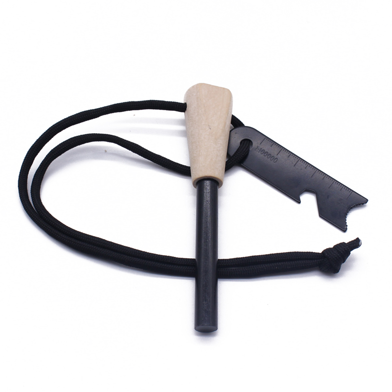 Ferro Rod 10x70 with Wooden Handle and Multi Striker 1