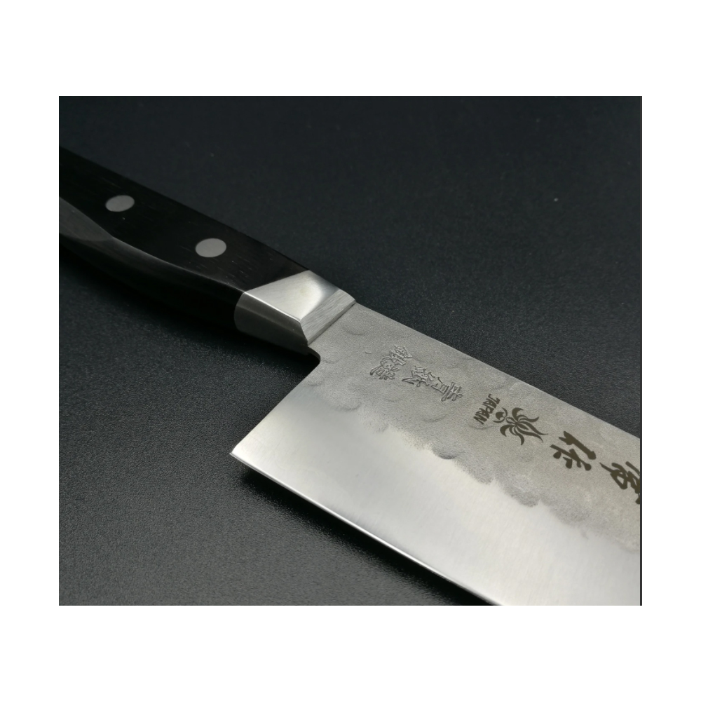 KANETSUNE HAMMERED AOGAMI SANTOKU KC-921 5