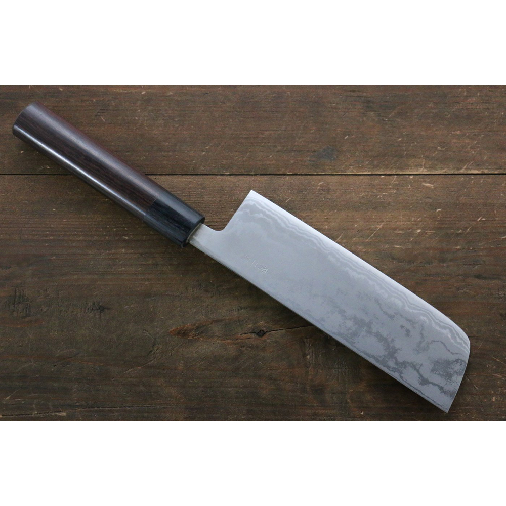 Kanetsune Nakiri Zen-Bokashi Damascus Blade KC-463 3