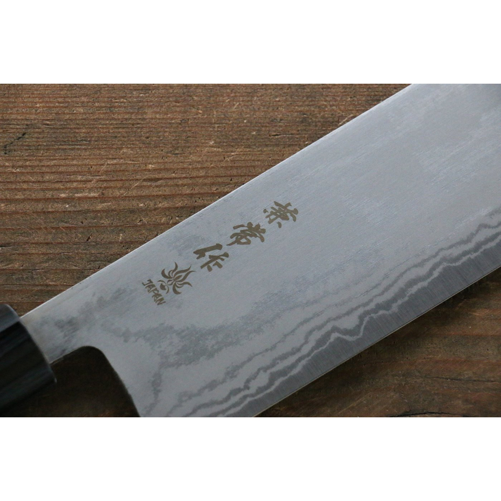 Kanetsune Nakiri Zen-Bokashi Damascus Blade KC-463 4