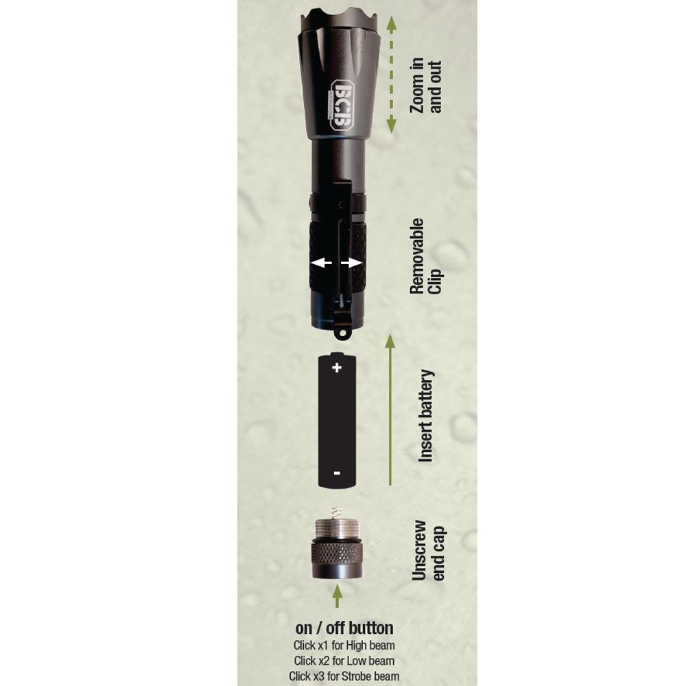 BCB Combat Zoom Flashlight 2