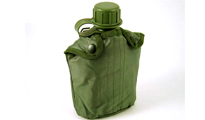 Plastic canteen with green cover Mil-Com