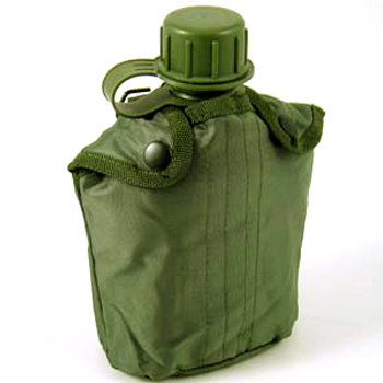 Plastic canteen with green cover Mil-Com 1