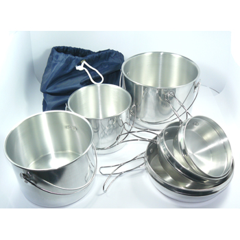 Mil-Com Aluminium Billy Can Nesting Set 4