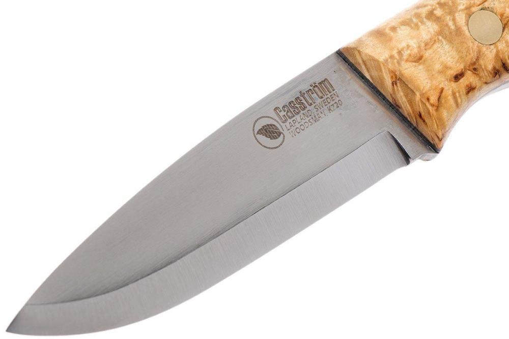 Casstrom Woodsman Fire Striker Knife, Curly Birch, Sleipner Steel 8