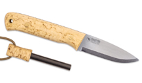 Casstrom Woodsman Fire Striker Knife, Curly Birch, Sleipner Steel