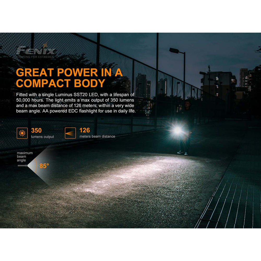 Fenix E20 V2.0 AA Flashlight 2