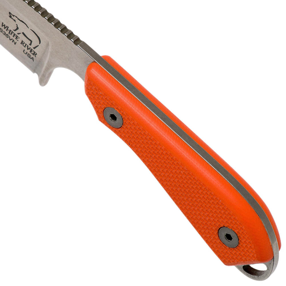 White River Knives M1 Backpacker Pro Orange G10, Kydex 5