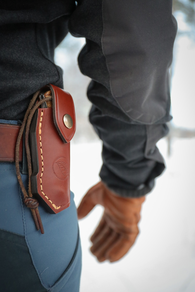 Casstrom Lars Falt Folding Knife Pouch - Cognac 4