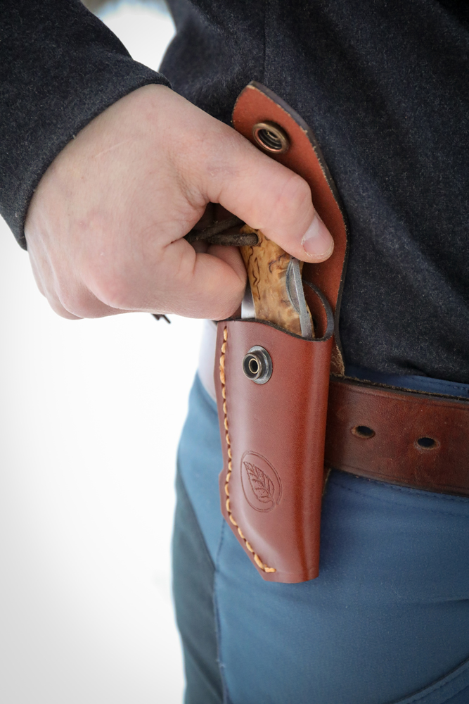 Casstrom Lars Falt Folding Knife Pouch - Cognac 6