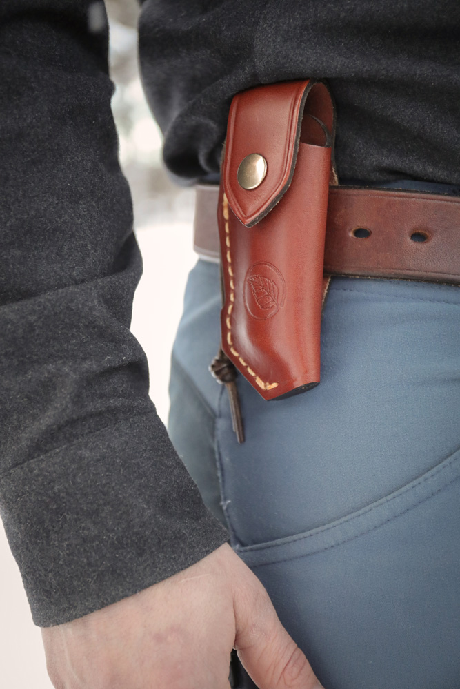 Casstrom Lars Falt Folding Knife Pouch - Cognac 7