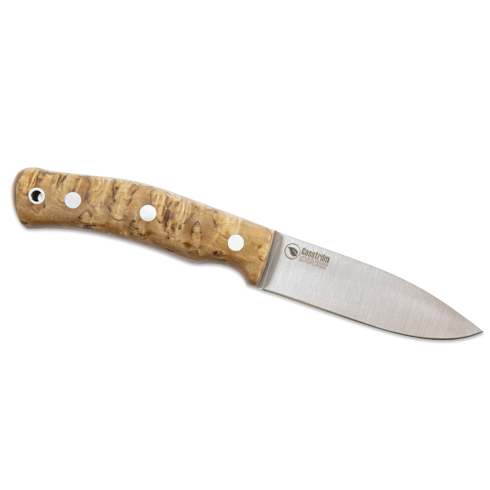 Casstrom No.10 SFK Stabilised curly birch knife 2