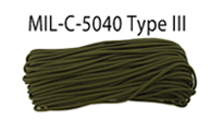 MIL-C-5040 Type III Military Spec Paracord 30m OD